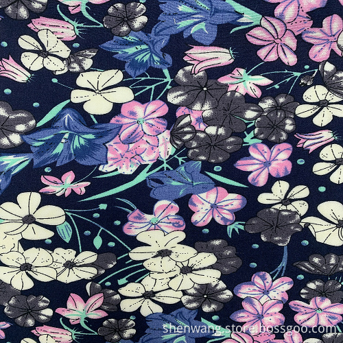 Top Material 100% Rayon Floral Printed Dresses Fabric